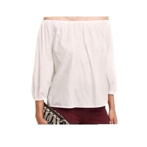 Anthropologie Holding Horses White Off the Shoulder Top Blouse Size Large